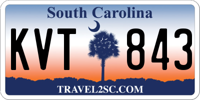 SC license plate KVT843