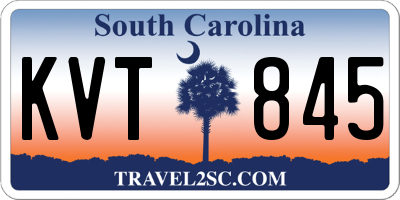 SC license plate KVT845