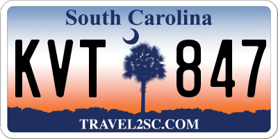 SC license plate KVT847