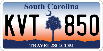 SC license plate KVT850