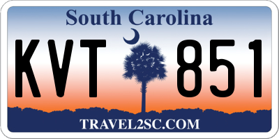 SC license plate KVT851