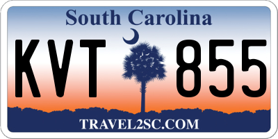 SC license plate KVT855