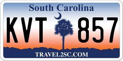 SC license plate KVT857