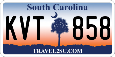 SC license plate KVT858