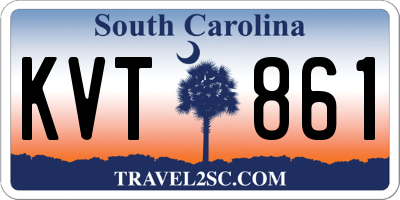 SC license plate KVT861