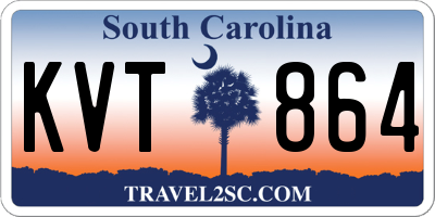 SC license plate KVT864