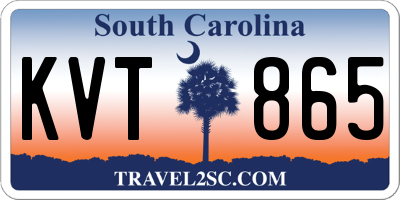 SC license plate KVT865