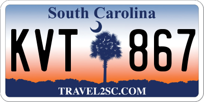 SC license plate KVT867