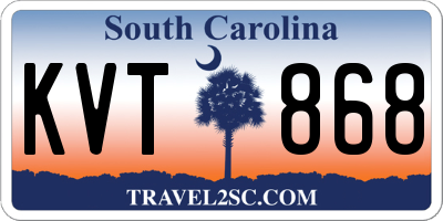SC license plate KVT868
