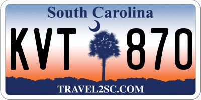 SC license plate KVT870