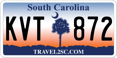 SC license plate KVT872