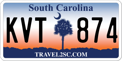 SC license plate KVT874