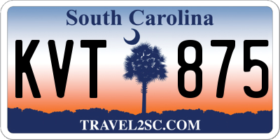 SC license plate KVT875
