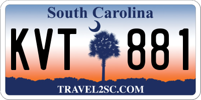 SC license plate KVT881