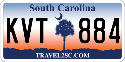 SC license plate KVT884