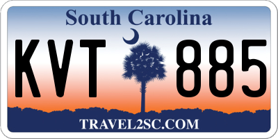 SC license plate KVT885