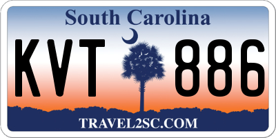 SC license plate KVT886