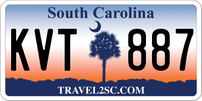 SC license plate KVT887