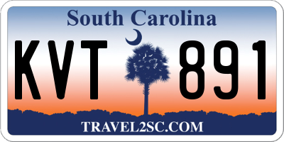 SC license plate KVT891