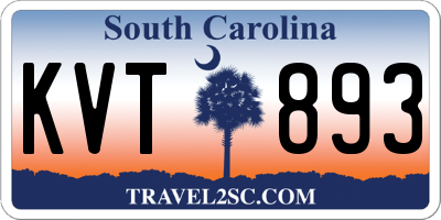 SC license plate KVT893