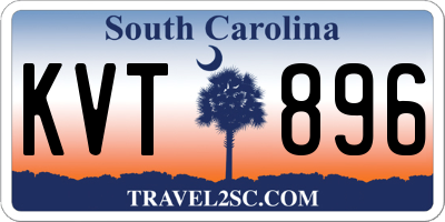 SC license plate KVT896