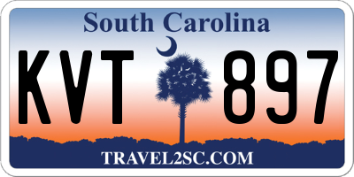 SC license plate KVT897
