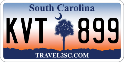 SC license plate KVT899