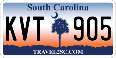 SC license plate KVT905