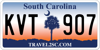 SC license plate KVT907