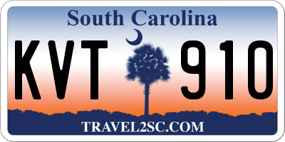 SC license plate KVT910