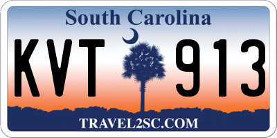 SC license plate KVT913