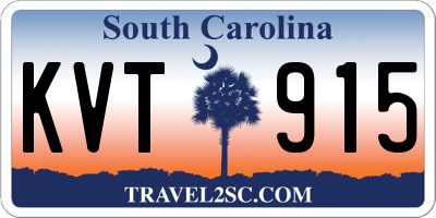 SC license plate KVT915