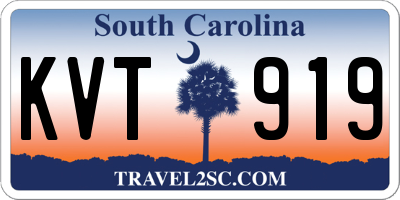 SC license plate KVT919