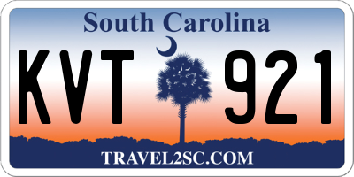 SC license plate KVT921