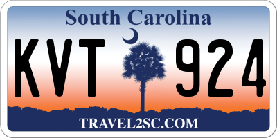 SC license plate KVT924