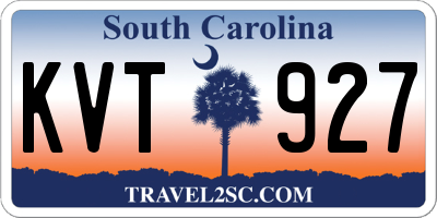 SC license plate KVT927
