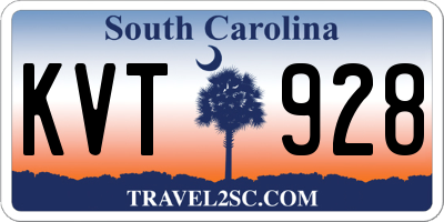 SC license plate KVT928