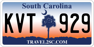 SC license plate KVT929