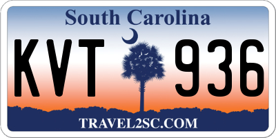 SC license plate KVT936