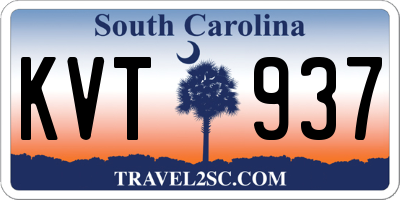 SC license plate KVT937