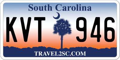SC license plate KVT946