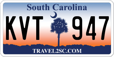 SC license plate KVT947