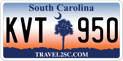 SC license plate KVT950