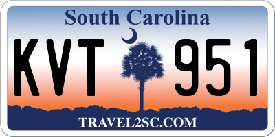 SC license plate KVT951