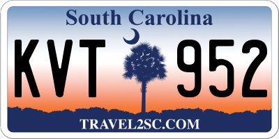 SC license plate KVT952
