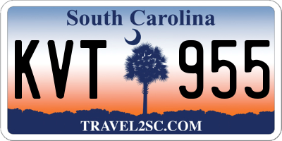 SC license plate KVT955