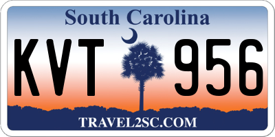 SC license plate KVT956