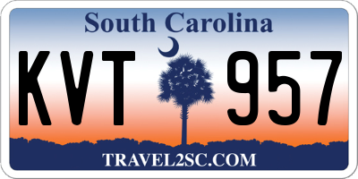 SC license plate KVT957
