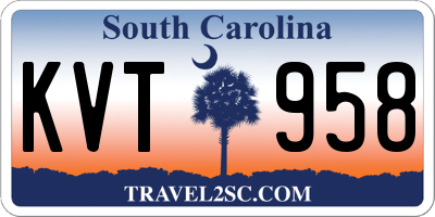 SC license plate KVT958