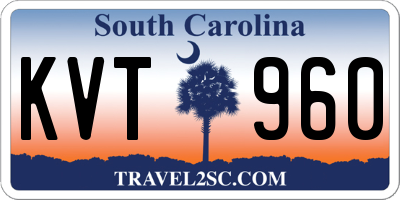 SC license plate KVT960